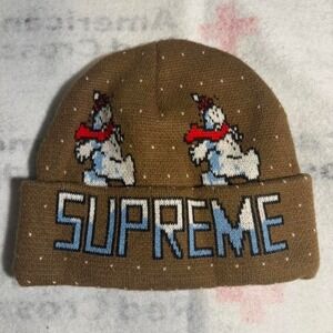 Rare Supreme Snowman Beanie Brown